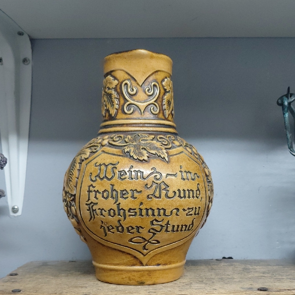 Vintage Gerz Germany Pottery Wine Pitcher